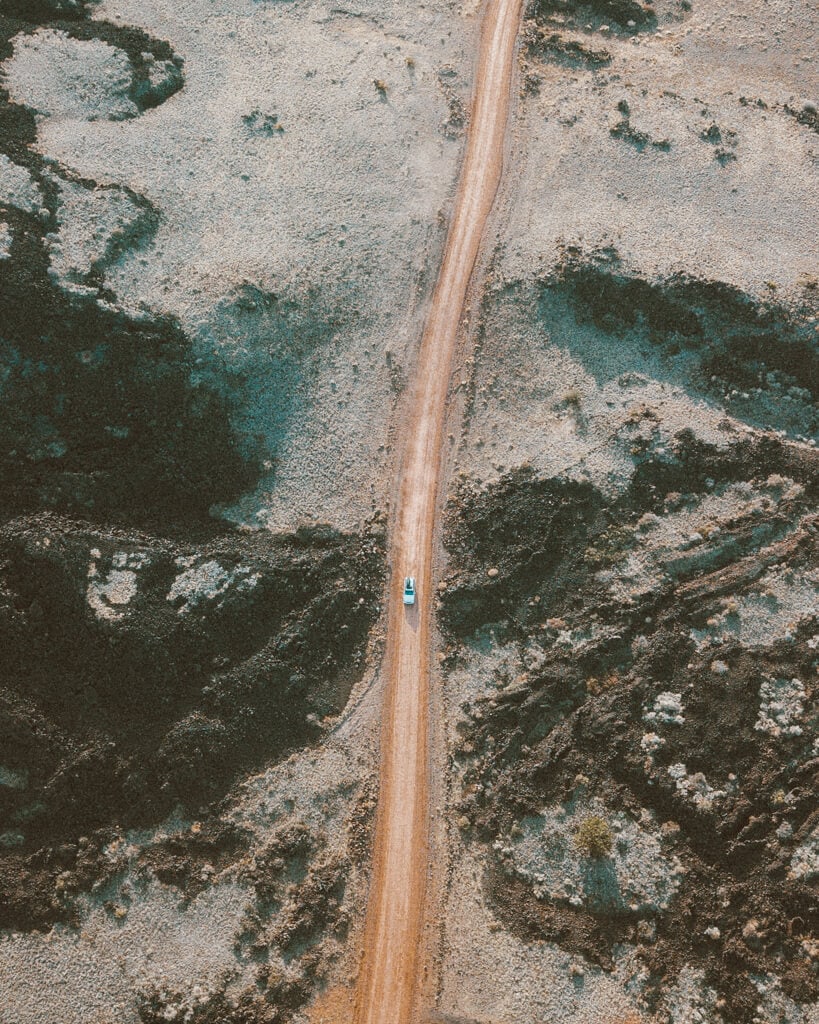 drone shot of sp crater in flagstaff arizona