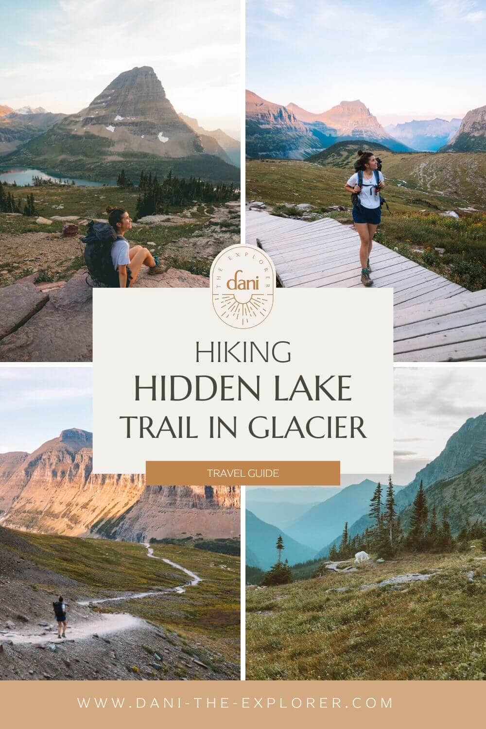 Hiking hidden lake overlook trail in glacier np