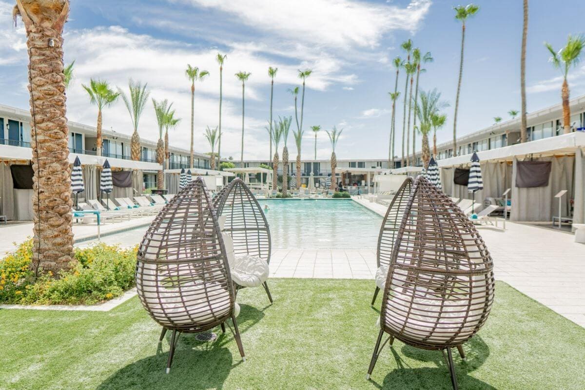 pool area of hotel adeline in scottsdale arizona