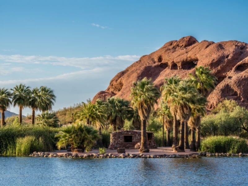 view of papago park in scottsdale az