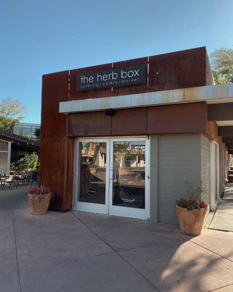 sunny day over the herb box in old town scottsdale