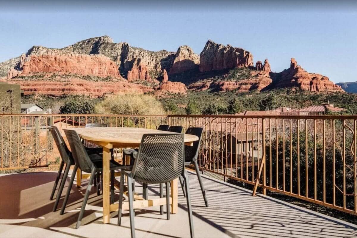 patio with a view in sedona vacation rental