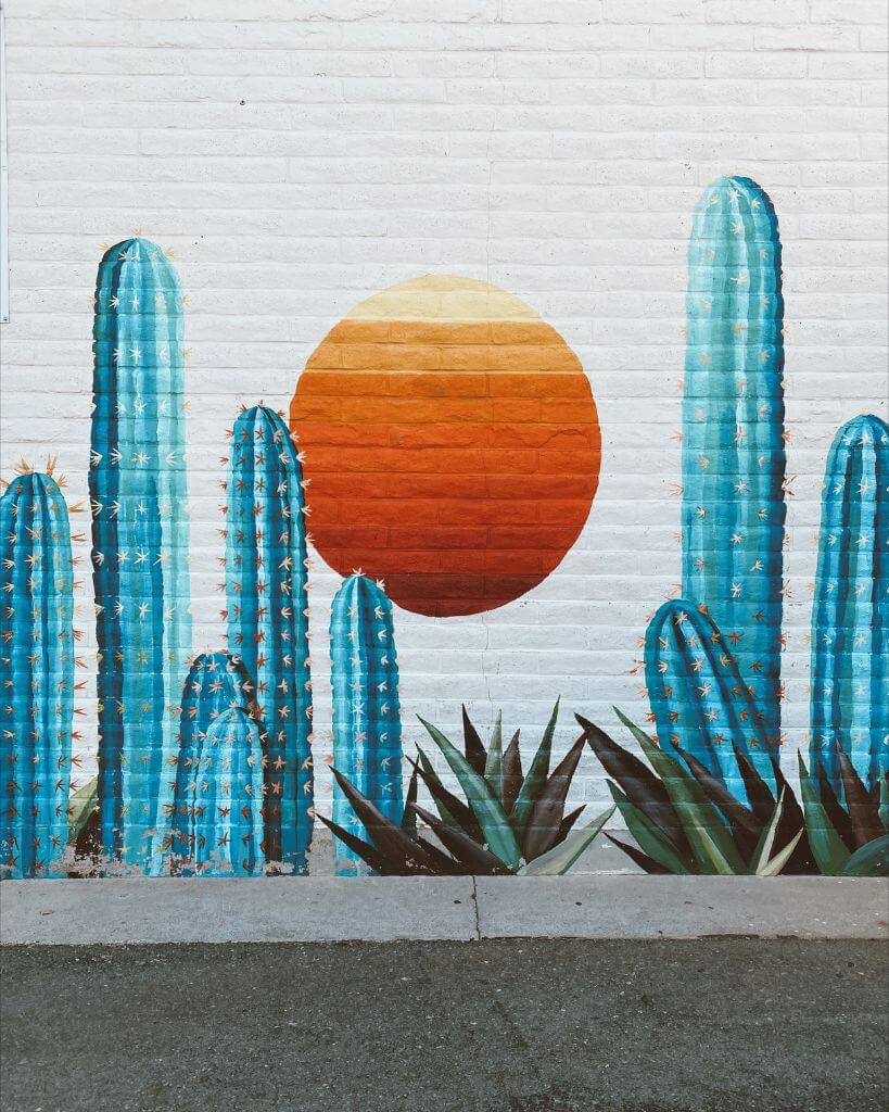 view of the it's so hot mural in scottsdale arizona