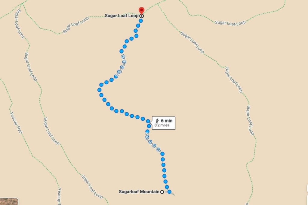 map of sugarloaf summit trail in sedona arizona