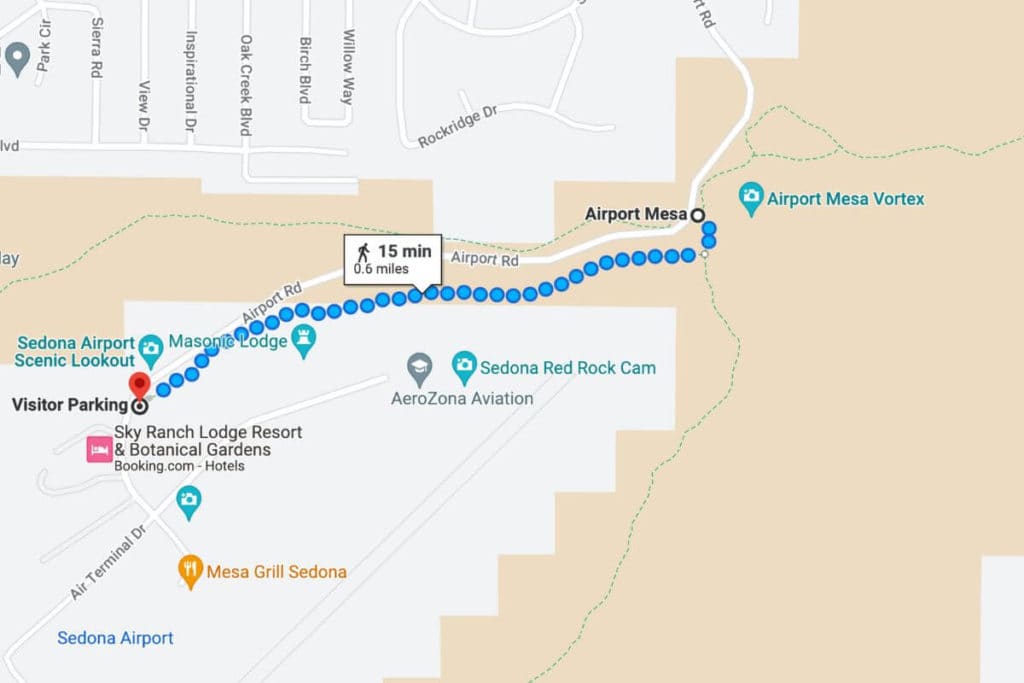 map of sedona view trail #169 in sedona arizona