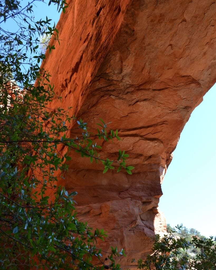 hidden arch on fay canyon trail sedona