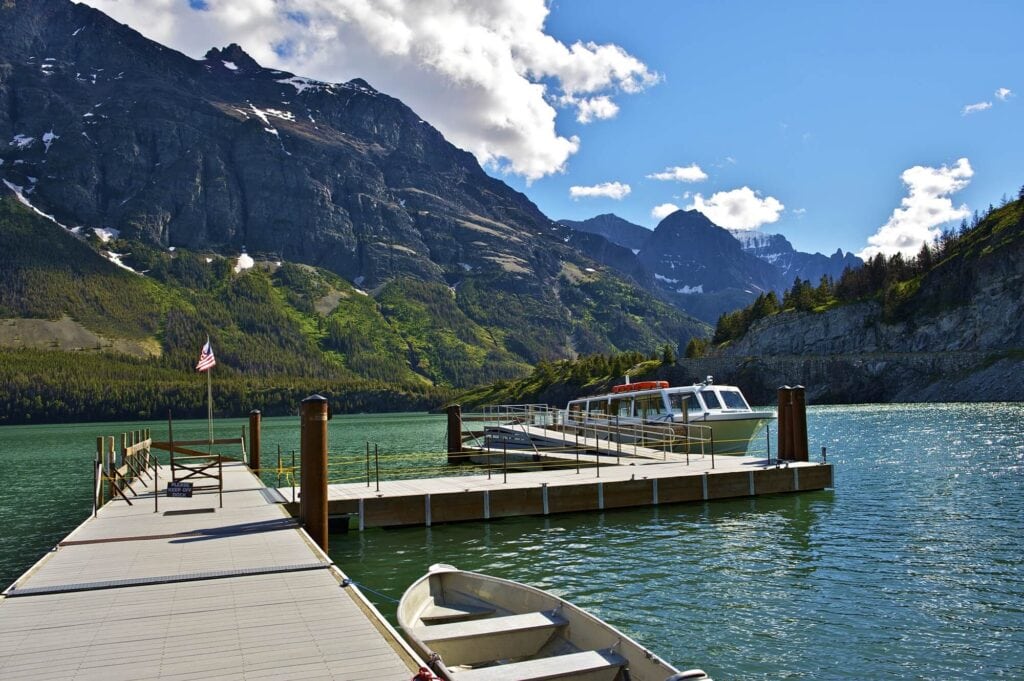 boat tour and cruise on saint mary lake glacier national park