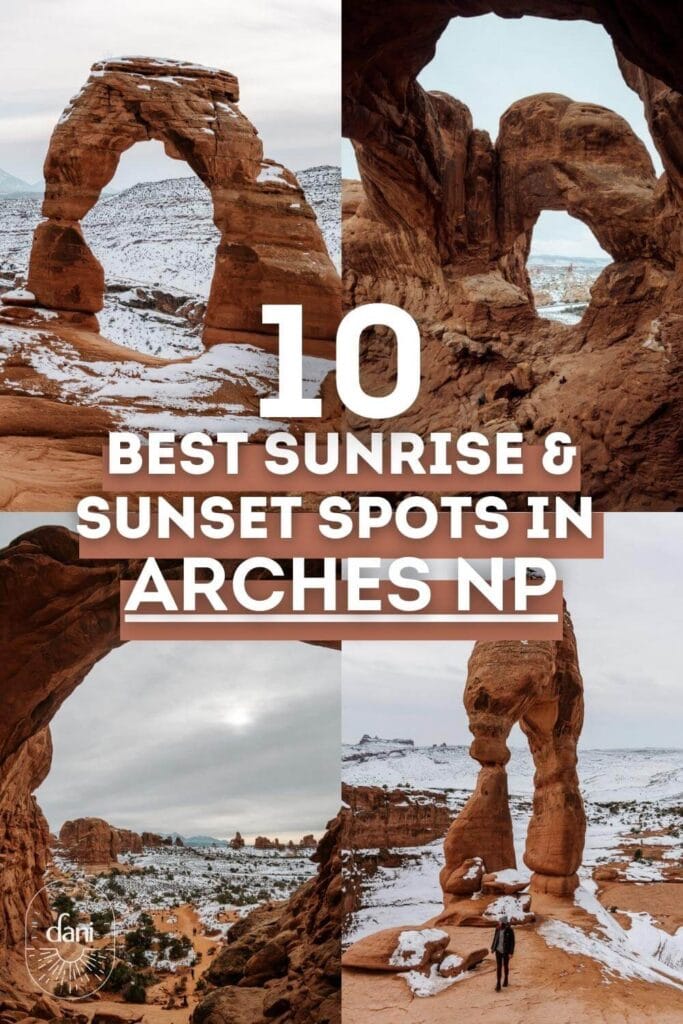 best sunrise and sunset spots in arches national park utah