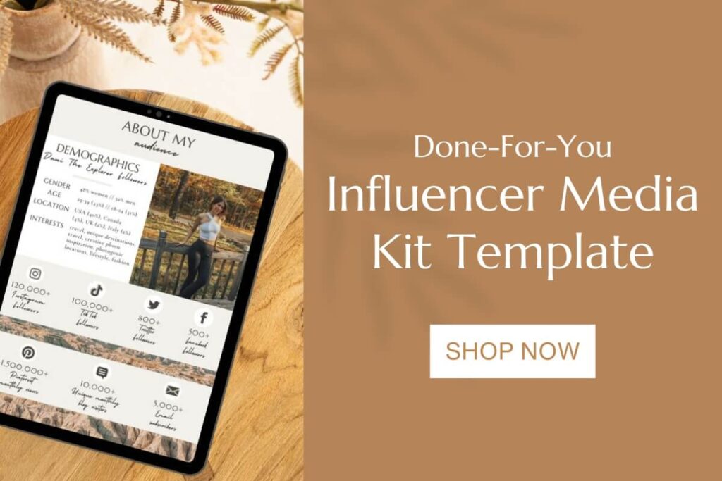 influencer media kit template