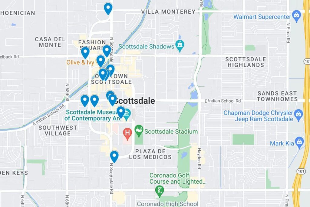 scottsdale food guide map