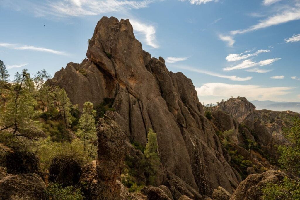 blue sky over mountain in pinnacles national park