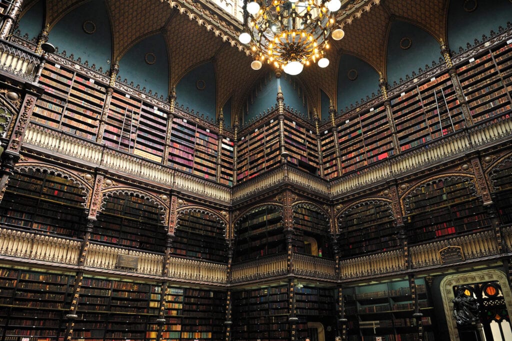 interior of the Royal Portuguese Reading Room in brazil