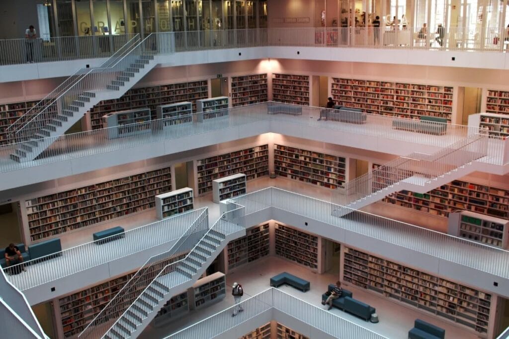 staircases along Stuttgart City Library