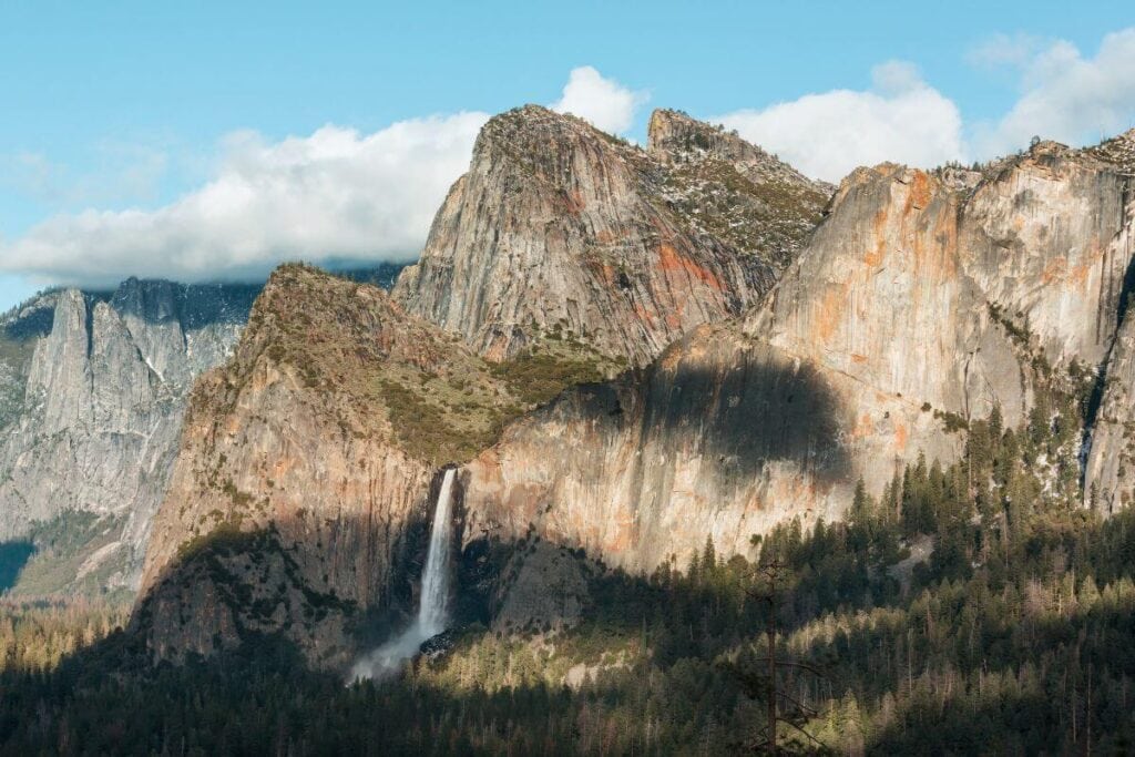 view of a waterfall in yosemite national park