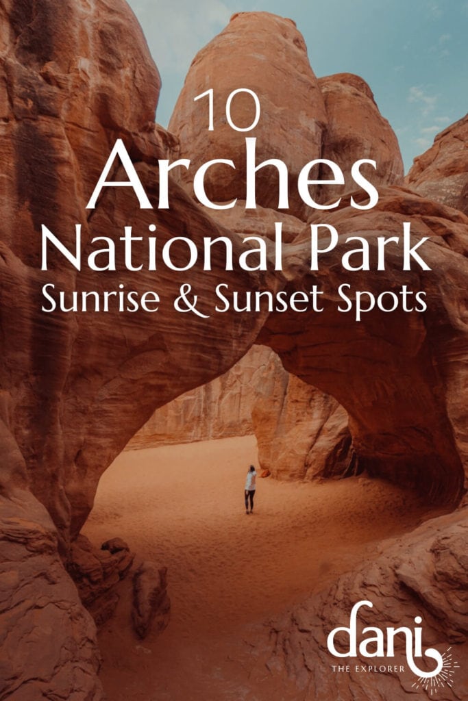 best arches national park sunrise sunset spots