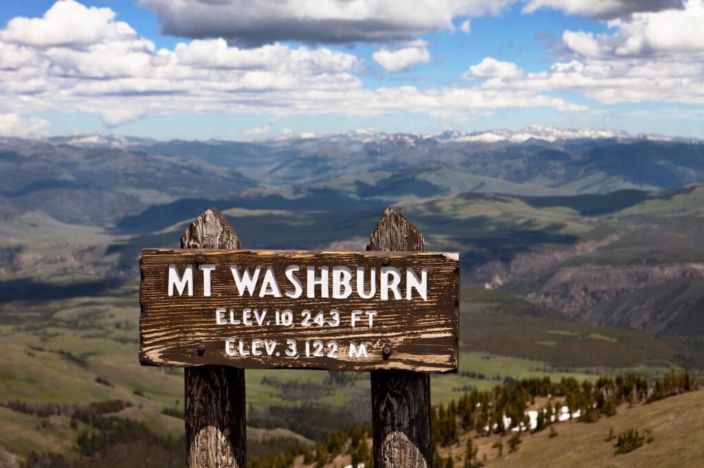 top of mount washburn in yellowstone national park