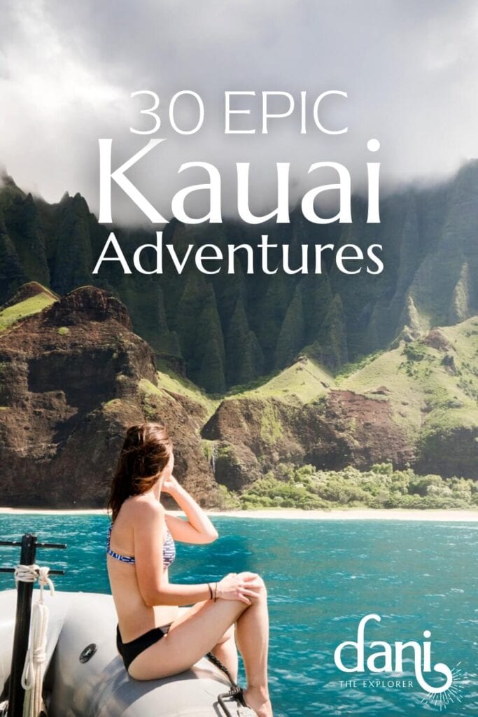girl sitting on a napali coast boat | best kauai adventures