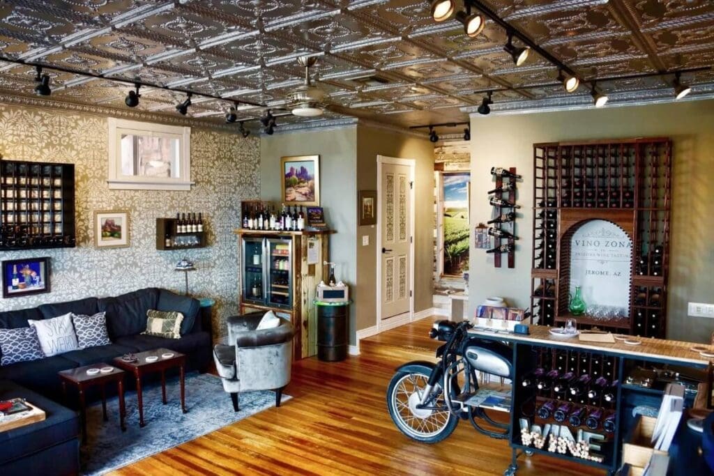 wine tasting room at Vino Zona