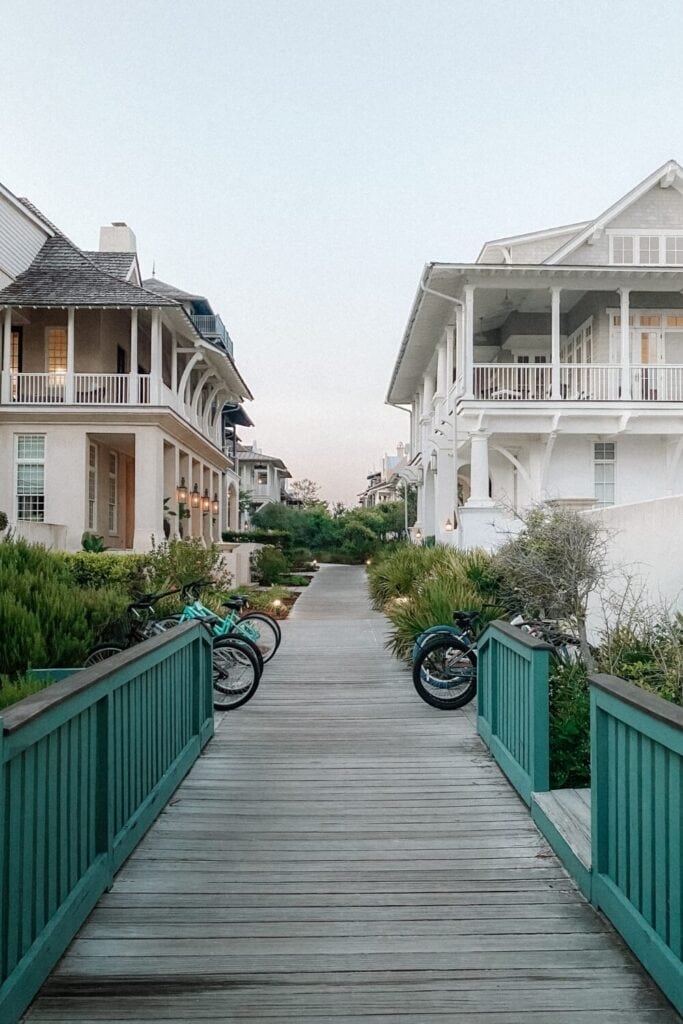 sunny day over a photogenic rosemary beach walkover