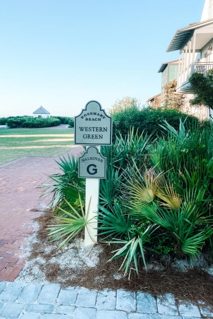 western green sign in rosemary beach