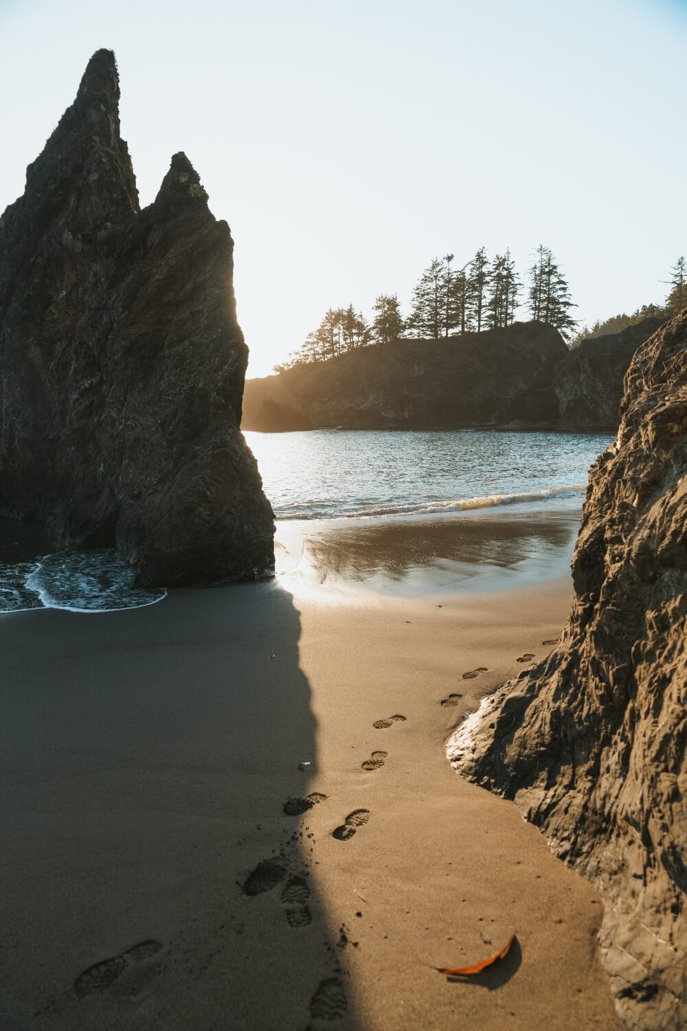 sunset at secret beach samuel h boardman oregon