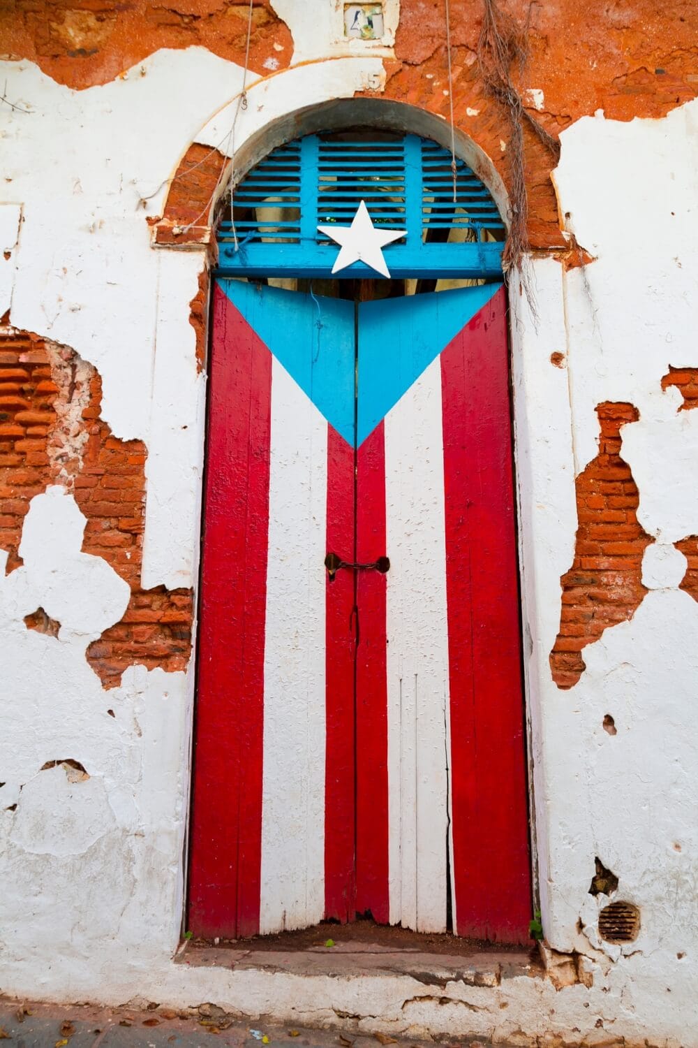 puerto rico puerto rican flag door san juan